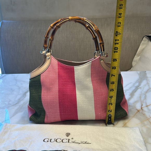 Gucci Bamboo & Canvas Tote - Picture 6 of 10